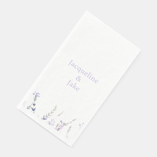 Lavender Floral Personalized Names Wedding (コーナー)