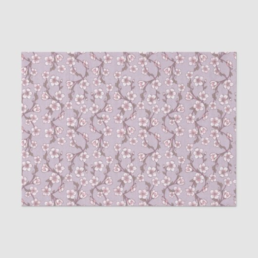Lavender Floral Tissue Paper – Elegant Gift Wrap 薄葉紙 (正面)