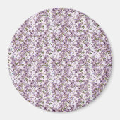 Lavender Floral Watercolor Magnet マグネット (正面)