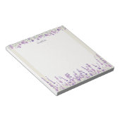 Lavender Floral Watercolor Purple Border Notepad ノートパッド (アングル)