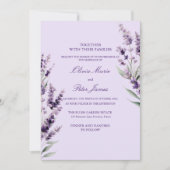 Lavender Floral Watercolor Wedding Invitation 招待状 (正面)