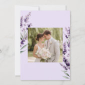 Lavender Floral Watercolor Wedding Invitation 招待状 (裏面)