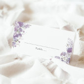 Lavender Floral Watercolor Wedding Place Card プレイスカード