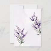 Lavender Floral Watercolor Wedding RSVP Card (裏面)
