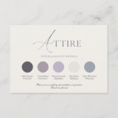 Lavender Floral Wedding Attire Card 招待状 (正面)