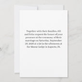  Lavender Floral Wedding Invitation 招待状 (裏面)