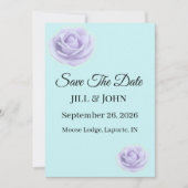 Lavender Floral Wedding Save The Date (正面)