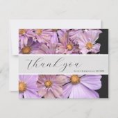 Lavender Floral Wedding Thank You Card サンキューカード (正面)
