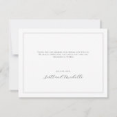 Lavender Floral Wedding Thank You Card サンキューカード (裏面)