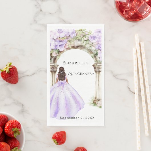 Lavender florals arch dress Quinceanera (インサイチュ)