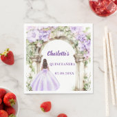 Lavender florals arch dress Quinceanera luncheon スタンダードランチョンナプキン (インサイチュ)