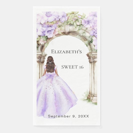 Lavender florals arch dress Sweet 16 (正面)
