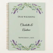 Lavender florals eucalyptus sage green wedding プランナー手帳 (正面)