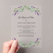 Lavender Florals Invitación Bodas de Plata アクリル招待状 (インサイチュ (ポータブル))