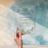 Lavender Florals Invitación Bodas de Plata アクリル招待状