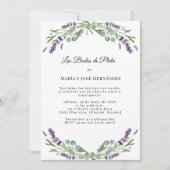 Lavender Florals Invitación Bodas de Plata 招待状 (正面)