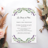Lavender Florals Invitación Bodas de Plata 招待状