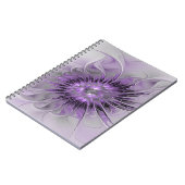 Lavender Flower Dream Modern Abstract Fractal Art ノートブック (左側)