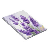 Lavender Flower Notebook | Soft Purple Floral Jour ノートブック (右側)