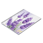 Lavender Flower Notebook | Soft Purple Floral Jour ノートブック (左側)