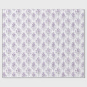 Lavender Flowers Birthday ラッピングペーパー (フラット)