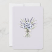 Lavender Flowers & Butterflies Bridal Shower 招待状 (裏面)