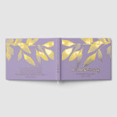 Lavender Foil Funeral Guest Book In Loving Memory  ゲストブック (全面)