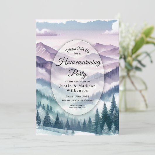 Lavender Frost in the Alpine Mist Housewarming 招待状 (スタンド正面)