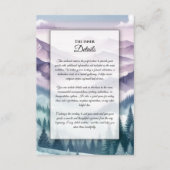 Lavender Frost in the Alpine Mist Wedding エンクロージャーカード (正面)