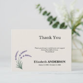 Lavender Funeral Thank You Card サンキューカード (スタンド正面)
