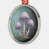 Lavender Fungus - Vintage Botanical Art Magnet メタルオーナメント (左)
