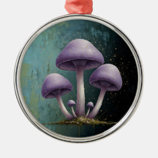 Lavender Fungus - Vintage Botanical Art Magnet メタルオーナメント
