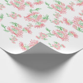 Lavender Gingham Floral Pattern Wrapping Paper ラッピングペーパー (角)