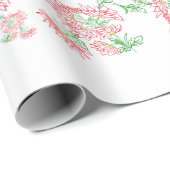 Lavender Gingham Floral Pattern Wrapping Paper ラッピングペーパー (ロールコーナー)