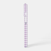 Lavender Gingham Phone Case iPhone 16ケース (左側面)