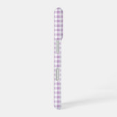 Lavender Gingham Phone Case iPhone 16ケース (右側面)