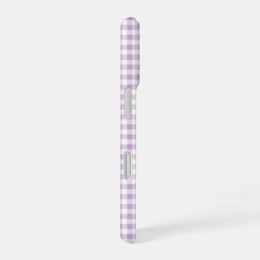 Lavender Gingham Phone Case iPhone 16ケース (右側面)