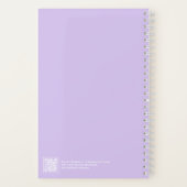 Lavender Gingham Transparent Frame Notebook ノートブック (裏面)