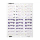 Lavender Gold Agate Return Address Labels ラベル (フルシート)
