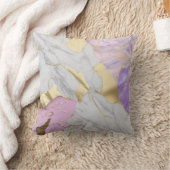 Lavender & Gold Marble Luxe クッション (ブランケット)