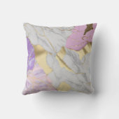 Lavender & Gold Marble Luxe クッション (裏面)