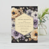 Lavender Golden Nocturne Wedding 招待状 (スタンド正面)