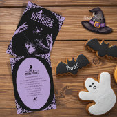 Lavender Gothic Witchy Halloween Flat Invitation 招待状