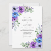 Lavender Graceful Spring Wedding 招待状 (正面)