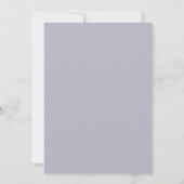 Lavender Gray Minimalist Bridal Shower Invitation  招待状 (裏面)