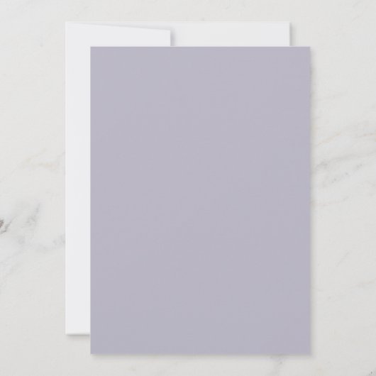 Lavender Gray Minimalist Bridal Shower Invitation  招待状 (裏面)