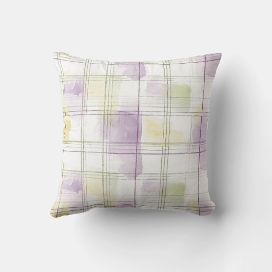 Lavender Green Yellow Trees クッション (裏面)