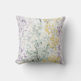 Lavender Green Yellow Trees クッション