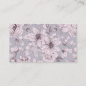 Lavender Grey Floral Wedding Registry Card  エンクロージャーカード (裏面)