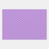 Lavender Grey Polka Dot Gift Wrapping Paper ラッピングペーパーシート (正面)